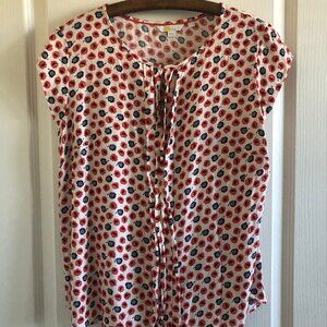 Boden Pleat Front Top - Cap Sleeve